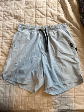 UNRL Light Blue Men’s Athletic Shorts with Drawstring